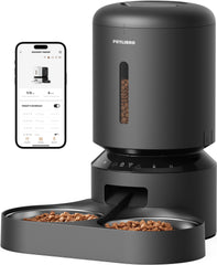 PETLIBRO automatic feeder with dual-bowls for two-cat feeding and fair portions.