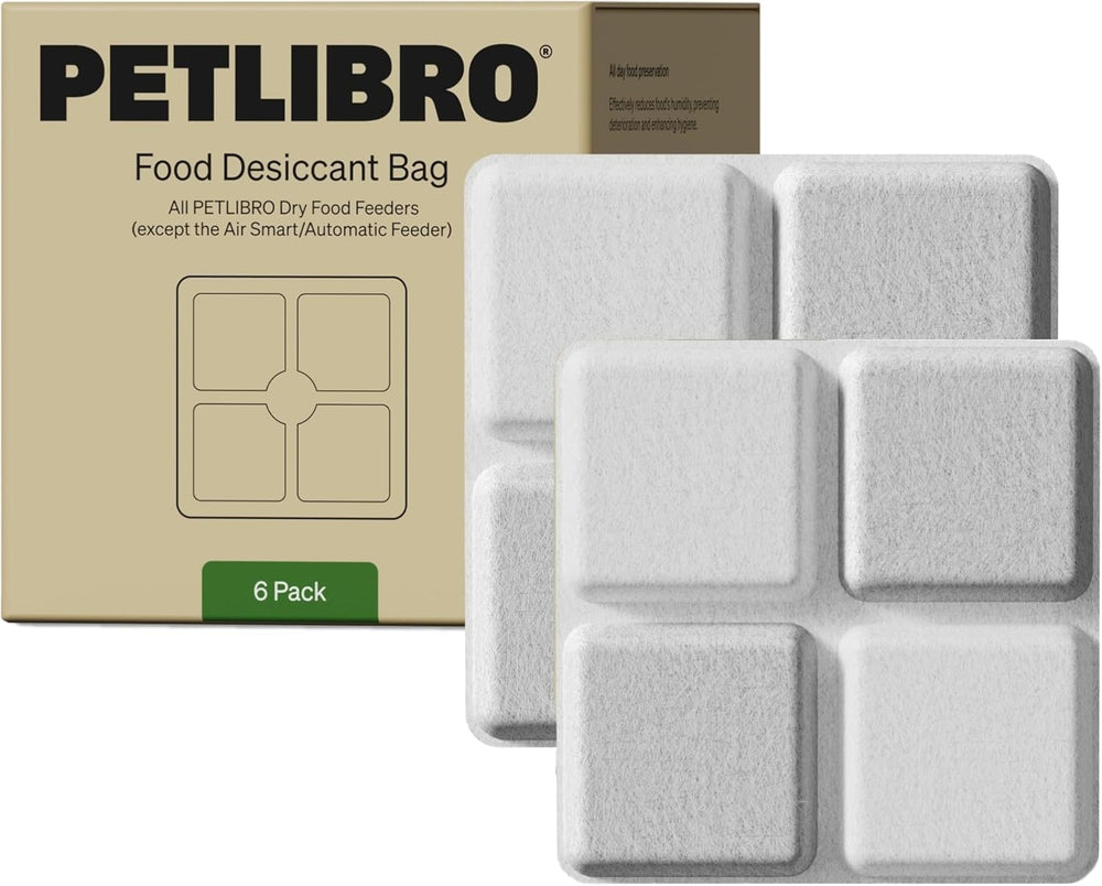 PETLIBRO desiccant bag 12-pack display keeps pet food dry and fresh