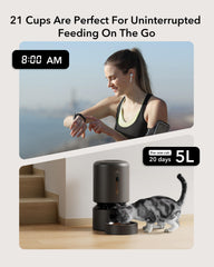PETLIBRO Granary timer panel enabling precise meal scheduling.