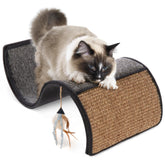 Petlinks Dream Curl dual-surface cat scratcher shows carpet and sisal textures for scratching and lounging
