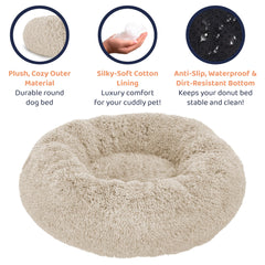 Petloox Donut Bed modern beige look complements home decor