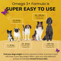 PetMade Omega 3 bottle close-up emphasizing EPA and DHA for coat shine