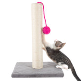PETMAKER 17inch sisal rope post for indoor cats, ideal for scratching and claw maintenance.