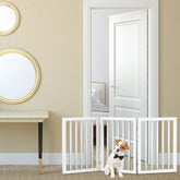PETMAKER 3-panel indoor gate in white, folded for compact storage.