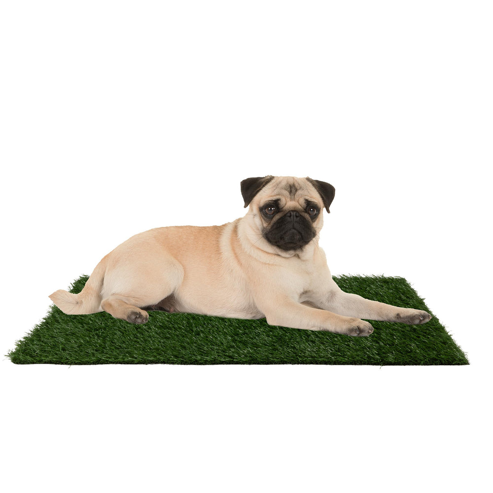 PETMAKER artificial grass puppy pad set—three-pack on display for home potty training.