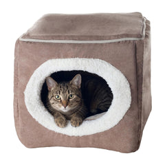 PETMAKER Cat House provides a cozy inside bed for cats and small pets