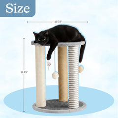 PETMAKER cat tower features dangling toys for interactive play
