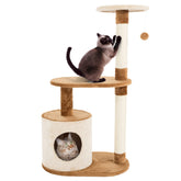 PETMAKER Cat Tree Condo 3-Tier with cozy condo and two perches for naps