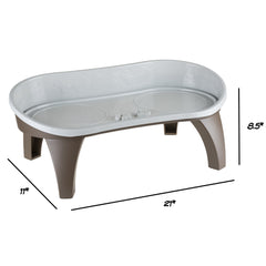 PETMAKER raised bowl stand with non-skid feet for stability.