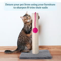 PETMAKER hanging pink ball toy adds interactive play to entice cats.