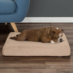 PETMAKER nonslip-bottom-dog-bed-side-view demonstrates stable placement.