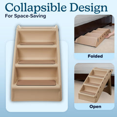 Close-up of nonslip pads on PETMAKER Pet Stairs for secure footing.