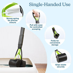 PETMAKER Pooper Scooper heavy-duty springs secure waste during transfer