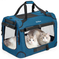 PetMasion extralarge cat carrier interior spacious for two cats during travel