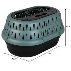 Petmate airline-approved carrier with full ventilation for pets.