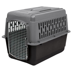 Petmate Aspen Pet Porter kennel door latch enables one-handed access for quick setup
