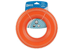 Petmate Chuckit Rugged Flyer Large, in-flight, designed for strong throws and grip.