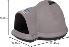 Petmate Indigo dog house top vent demonstrating airflow and comfort inside.