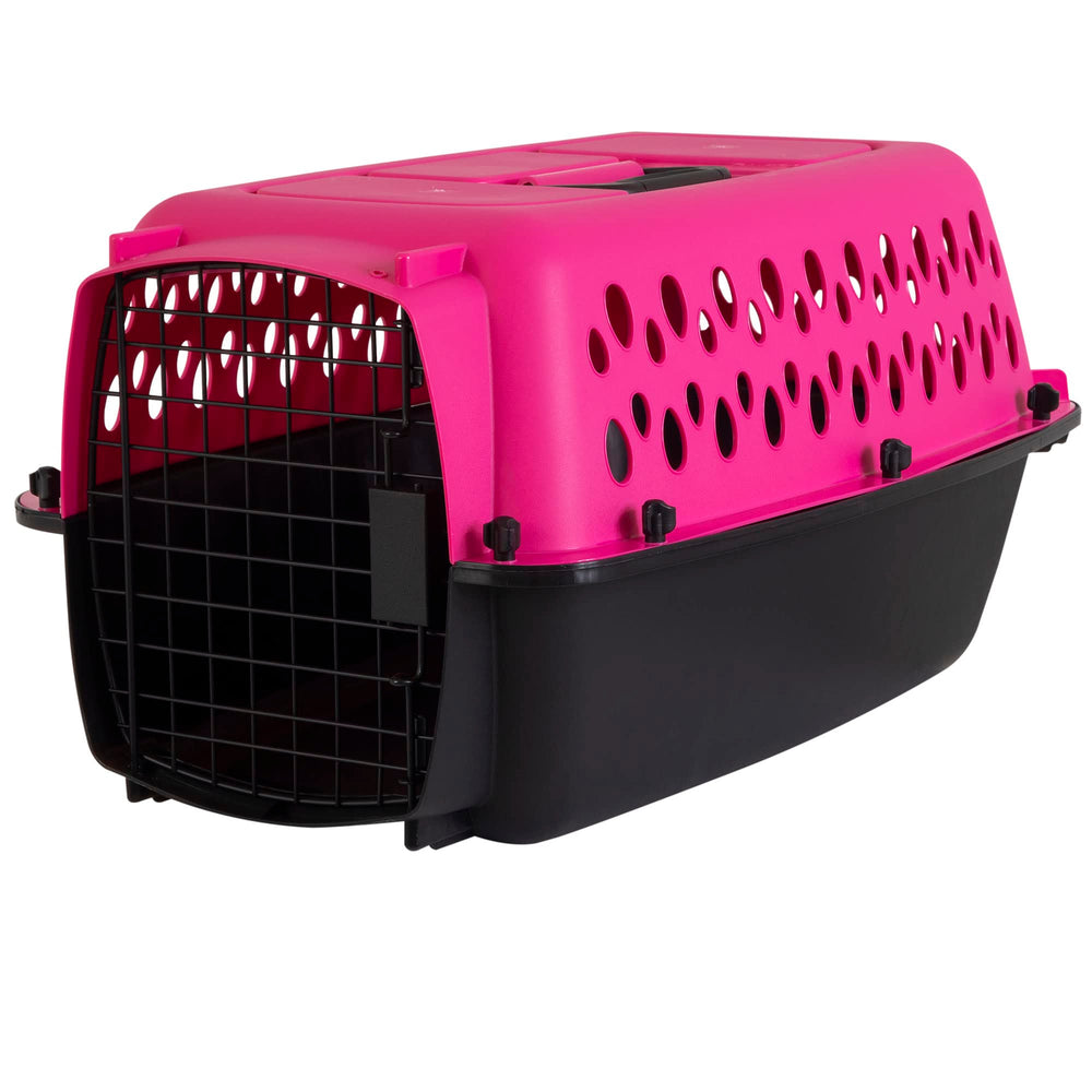 Petmate Pet Porter 23in hot pink kennel ready for travel