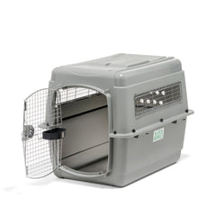 Petmate Sky Kennel showing air travel compatibility for safe airline transport