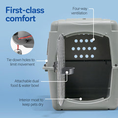 Petmate Sky Kennel travel essentials kit including stickers and cup