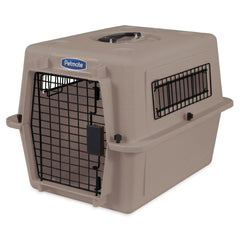 Petmate Ultra Vari Kennel front latch enables one-handed access