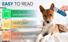 PetMedics large digital display ensures readings are easy to read in any light