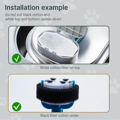 PetNeizance 108oz stainless cat fountain with ample reservoir.