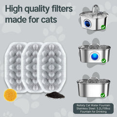 PetNeizance cat fountain pre-filter sponges pack reduces hair and debris.