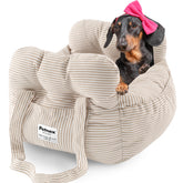 Petnex dog car seat on car seat providing secure travel for small dogs