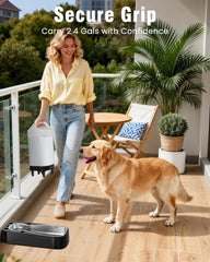 PETNF built-in 4-layer filter cartridge reduces chlorine and odors for fresher water.