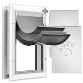 Petoasis 3-flaps door front view highlighting sturdy aluminum frame for durability.