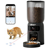 PETOCAT AI feeder showing 6L capacity for scheduled meals