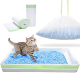PETOCAT litter box liners with drawstring top for tidy disposal.