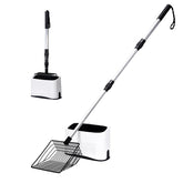 PETOCAT metal cat litter scoop with holder and 43 inch extendable reach for easy cleaning