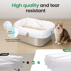 PETOCAT oversized 37x18 inch liners fit large boxes without folding or adjusting.