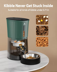 Petory Timed Automatic Cat Feeder hopper shows 16-9 cup capacity for longer intervals.