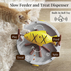 PetPals mental-physical-stimulation-design keeps your cat curious and engaged during meals