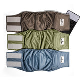Pet Parents Washable Belly Band 3Pack in black, comfortable for male dogs.