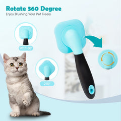 PetPawJOY Slicker Brush V shape massage mode for relaxing pets