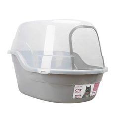 Petphabet Jumbo Hooded Cat Litter Box top cover reduces spills and contains litter