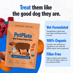 PetPlate bites offer a chewy texture and easy break for training.