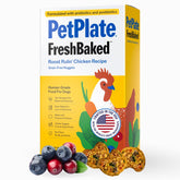 PetPlate Roost Rulin' chicken nuggets close-up showing wholesome ingredients.