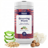 Petpost Large Grooming Wipes clean your dog's coat between baths