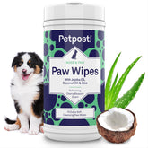 Petpost Large Paw Wipes pack front for easy paw cleaning on the go