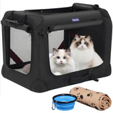 Petprsco large cat carrier with folding setup for easy transport