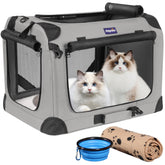 Petprsco large-cat-carrier-setup shows quick setup for comfortable travel with pets.