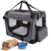 Petprsco portable collapsible crate front view showing roomy interior for pets on trips