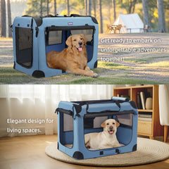 Petprsco three-door crate ventilation mesh close-up for comfortable airflow