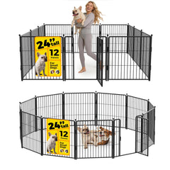 PETREEK dog playpen 24inch frame supports versatile indoor and outdoor use